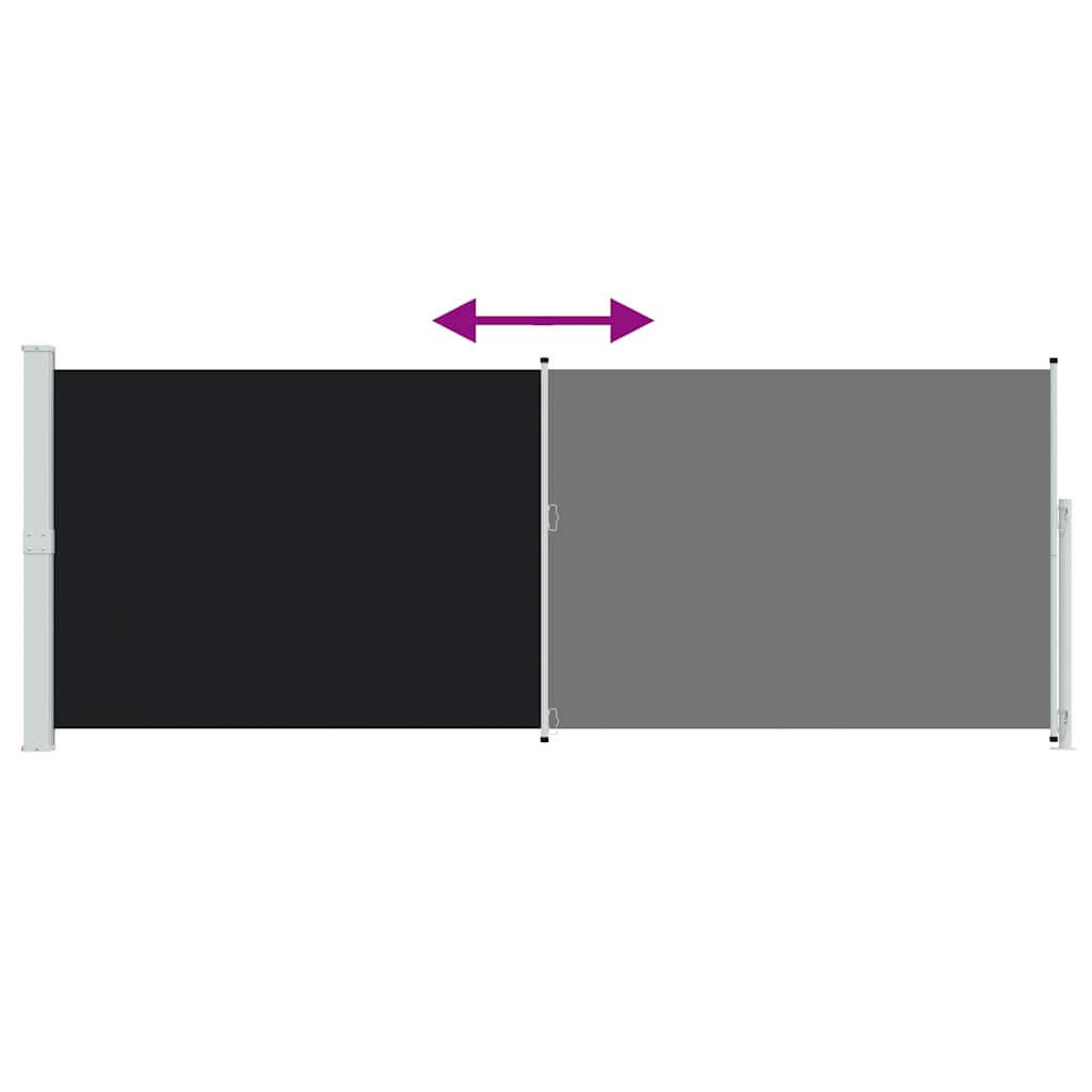 Copertină laterală retractabilă de terasă, negru, 180x500 cm GartenMobel Dekor