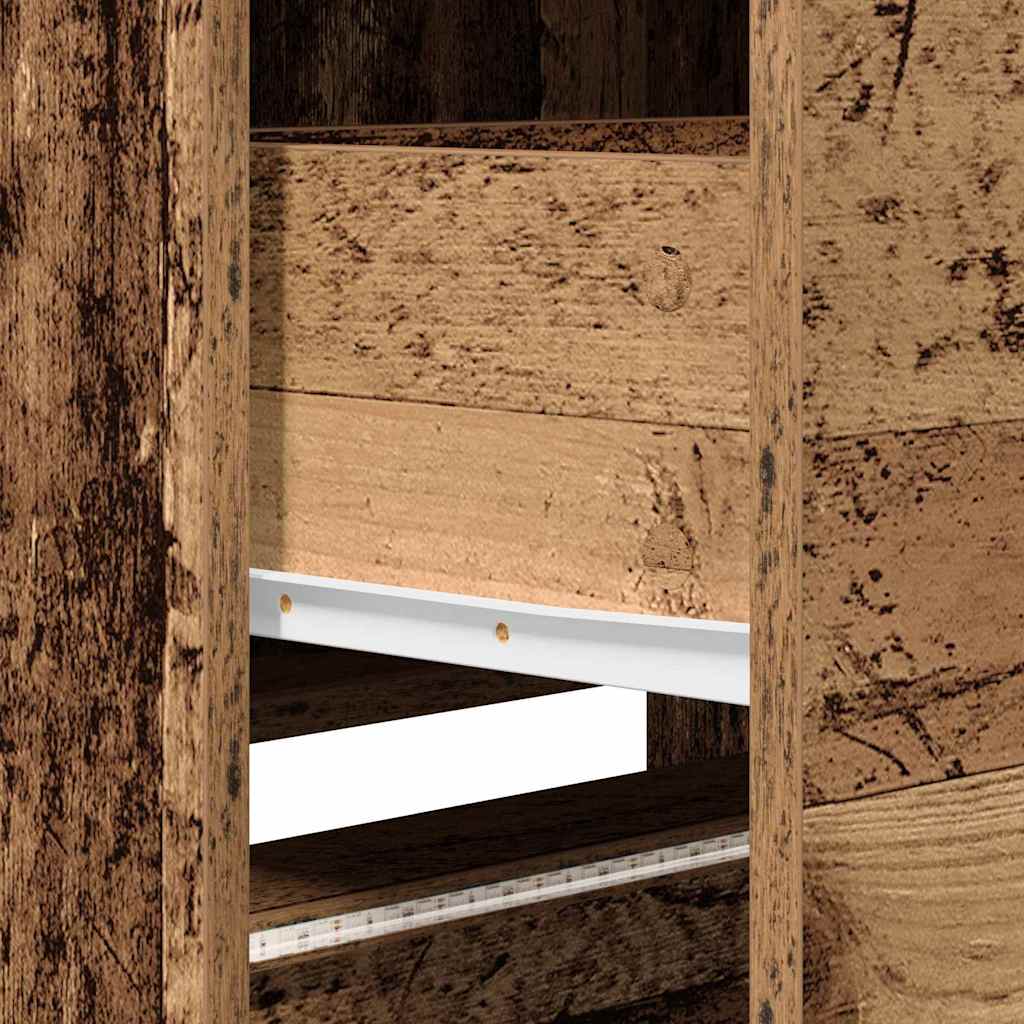 Dulap TV cu LED-uri Lemn Vechi 162 x 34 x 40 cm Lemn compozit GartenMobel Dekor