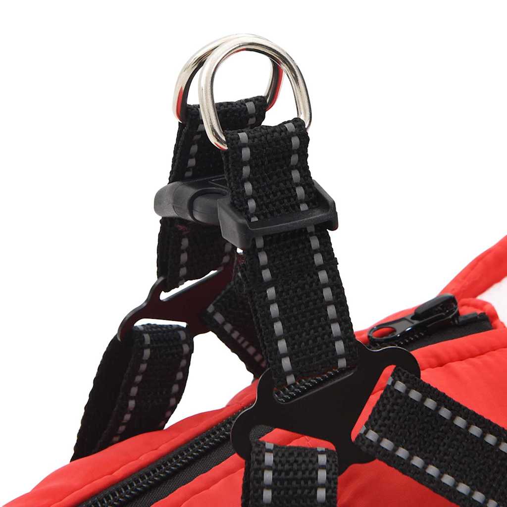 Haina pentru Câini cu ham Roșu L Fleece și poliester GartenMobel Dekor