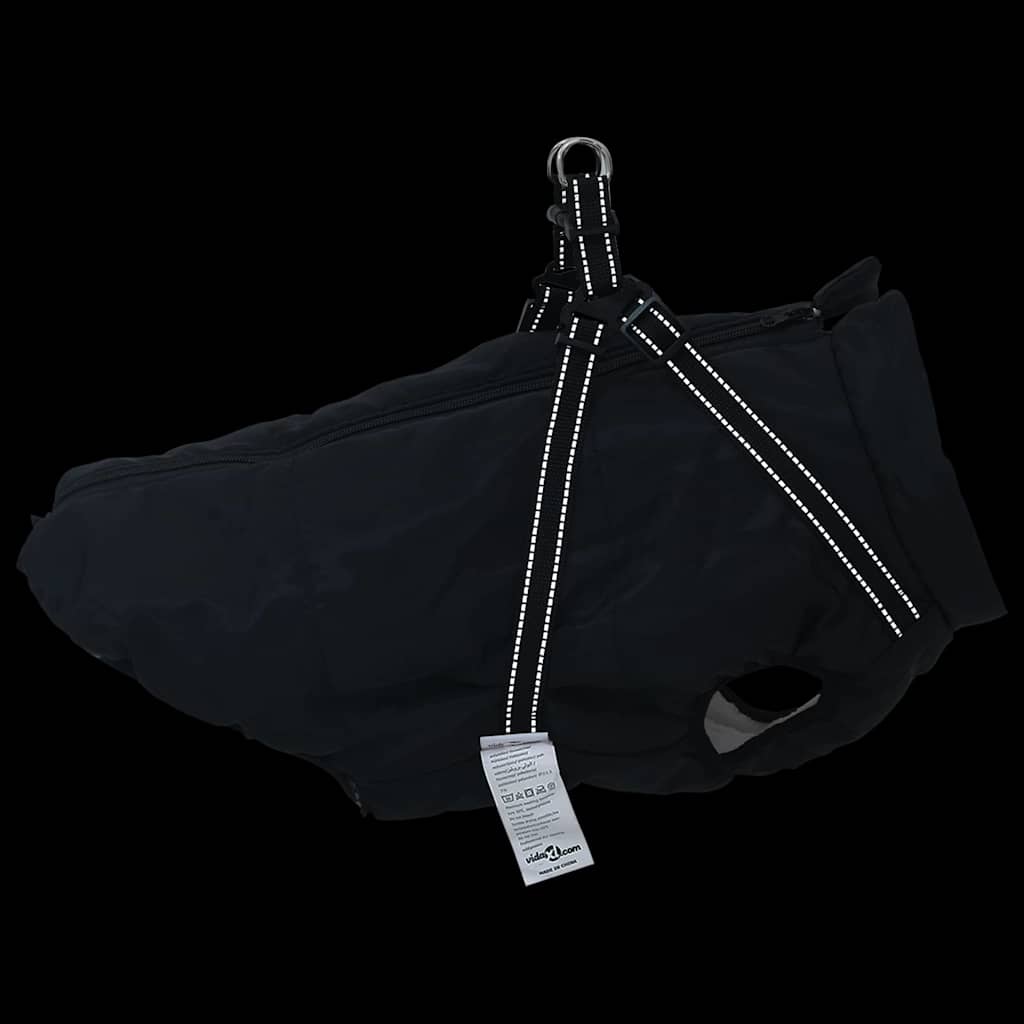 Haina pentru Câini cu ham Negru 3XL Fleece și poliester GartenMobel Dekor