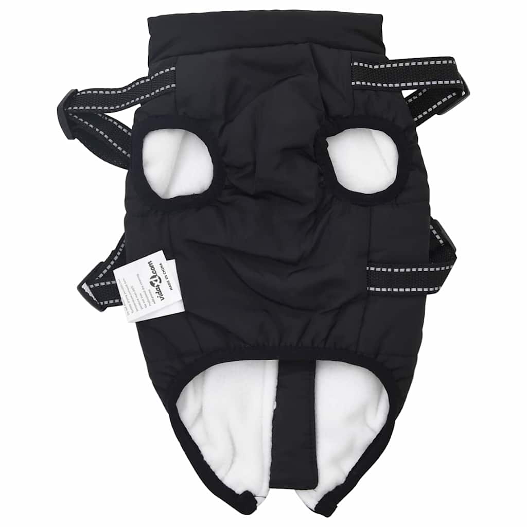 Haina pentru Câini cu ham Negru L Fleece și poliester GartenMobel Dekor