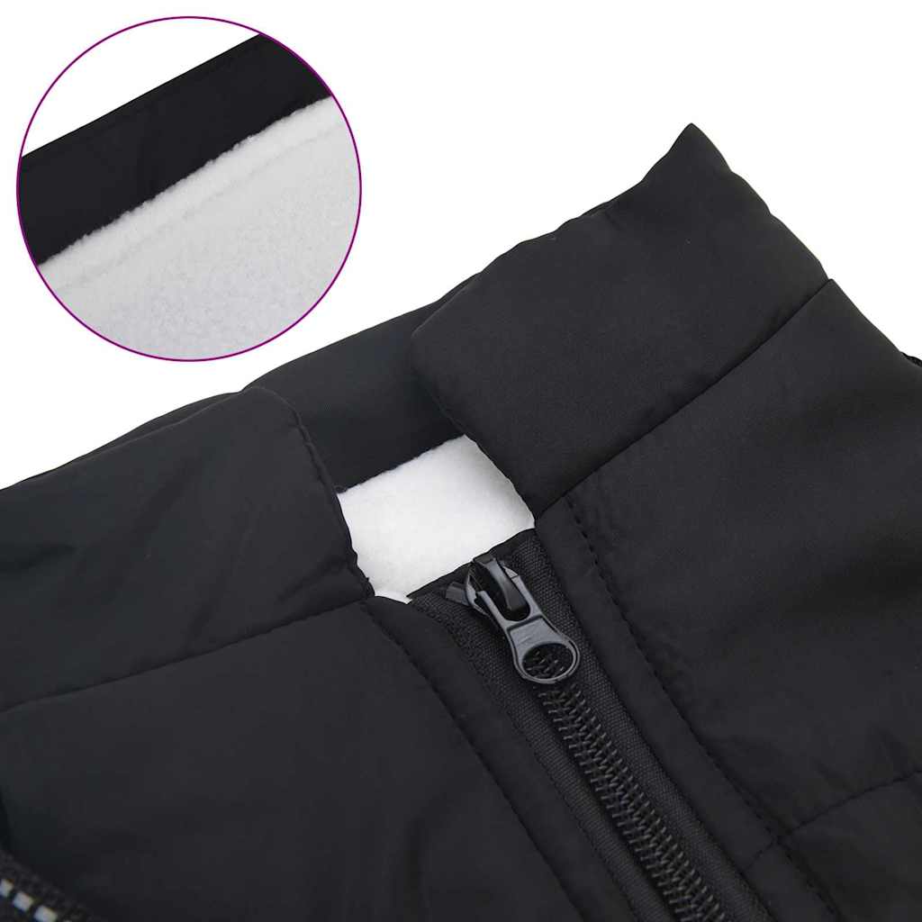 Haina pentru Câini cu ham Negru S Fleece și poliester GartenMobel Dekor