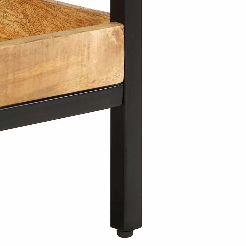 Masă laterală cu raft Maro 45 x 45 x 45 cm Lemn masiv de mango GartenMobel Dekor