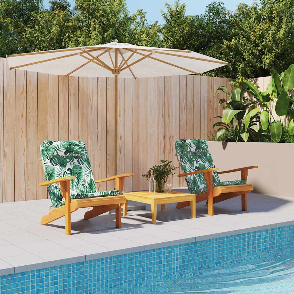 Perne de fotoliu 2 pcs Verde 58 x 77 x 4.5 cm Tafeta Oxford GartenMobel Dekor