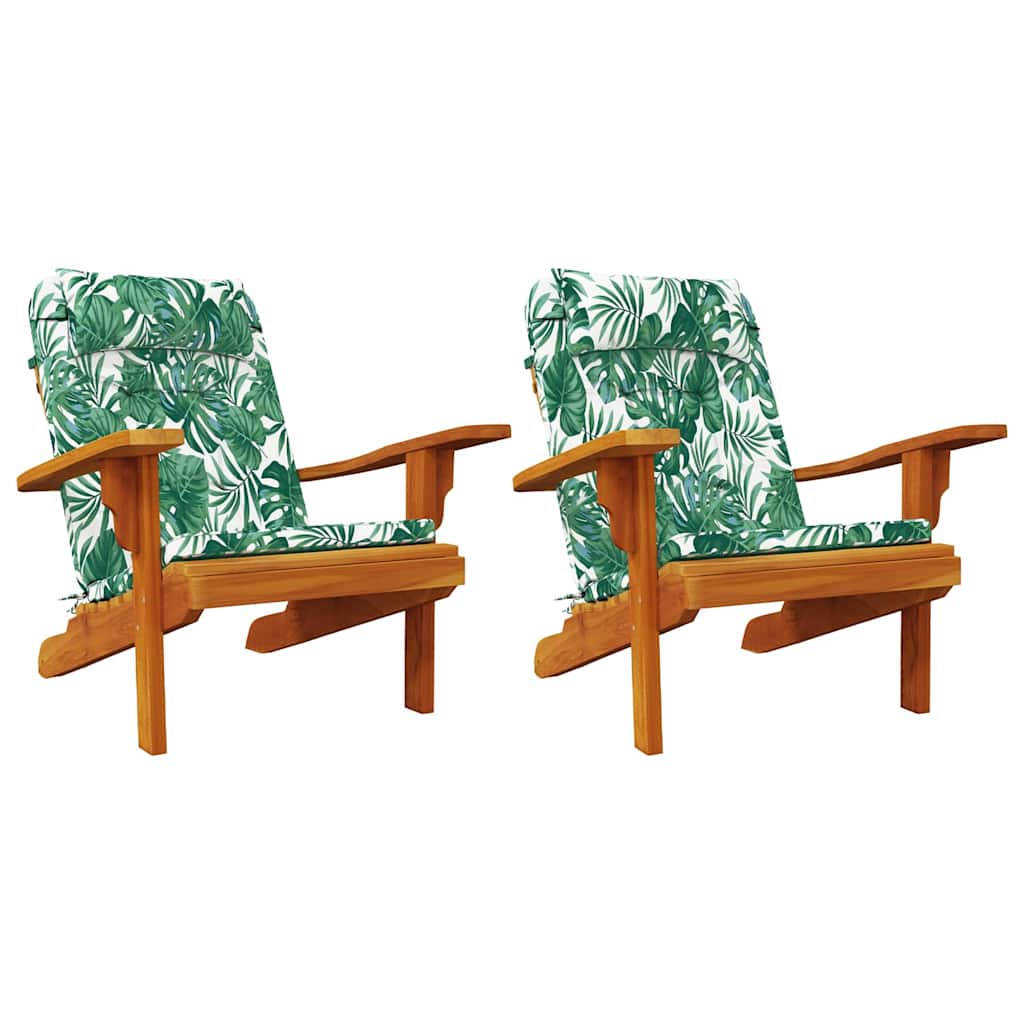 Perne de fotoliu 2 pcs Verde 58 x 77 x 4.5 cm Tafeta Oxford GartenMobel Dekor