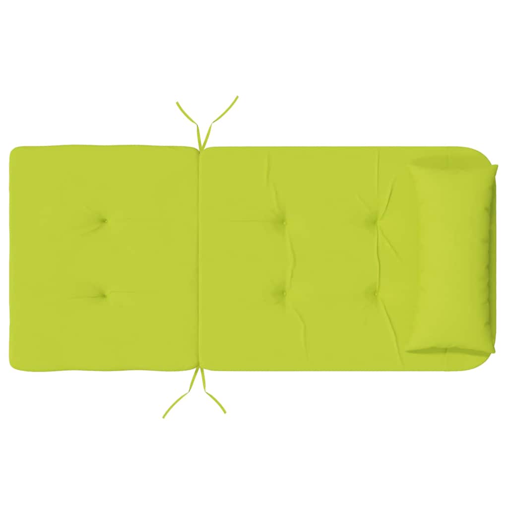 Perne de fotoliu cu pernă 2 pcs verde aprins 58 x 77 x 4.5 cm GartenMobel Dekor