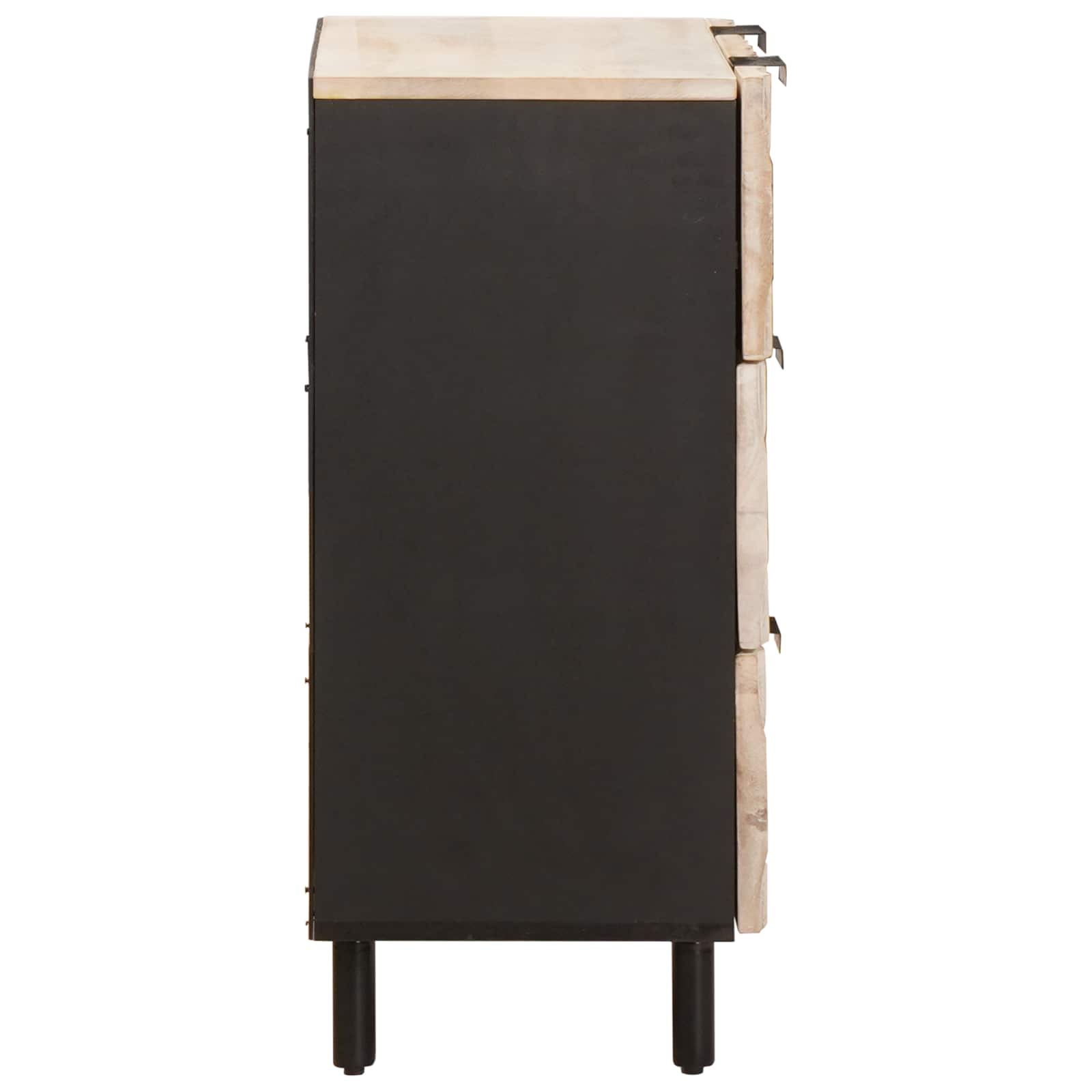 Bufet Finisaj Alb Spălat 60 x 33,5 x 75 cm Lemn de mango solid GartenMobel Dekor