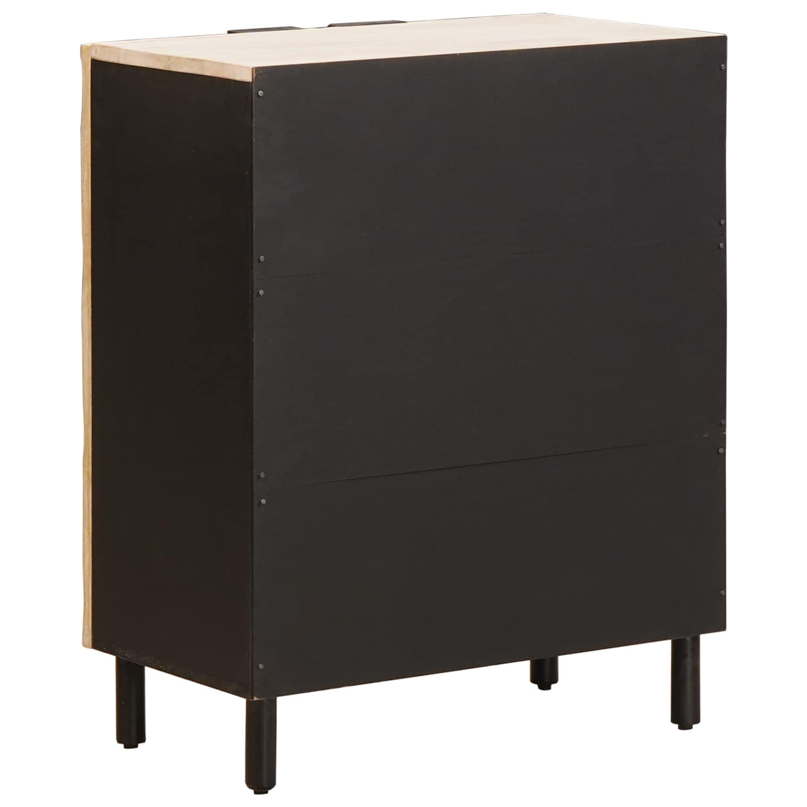 Bufet Finisaj Alb Spălat 60 x 33,5 x 75 cm Lemn de mango solid GartenMobel Dekor