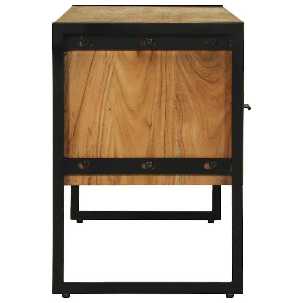 Cabinet TV cu sertar Maro 100 x 35 x 50 cm Lemn masiv de acacia GartenMobel Dekor