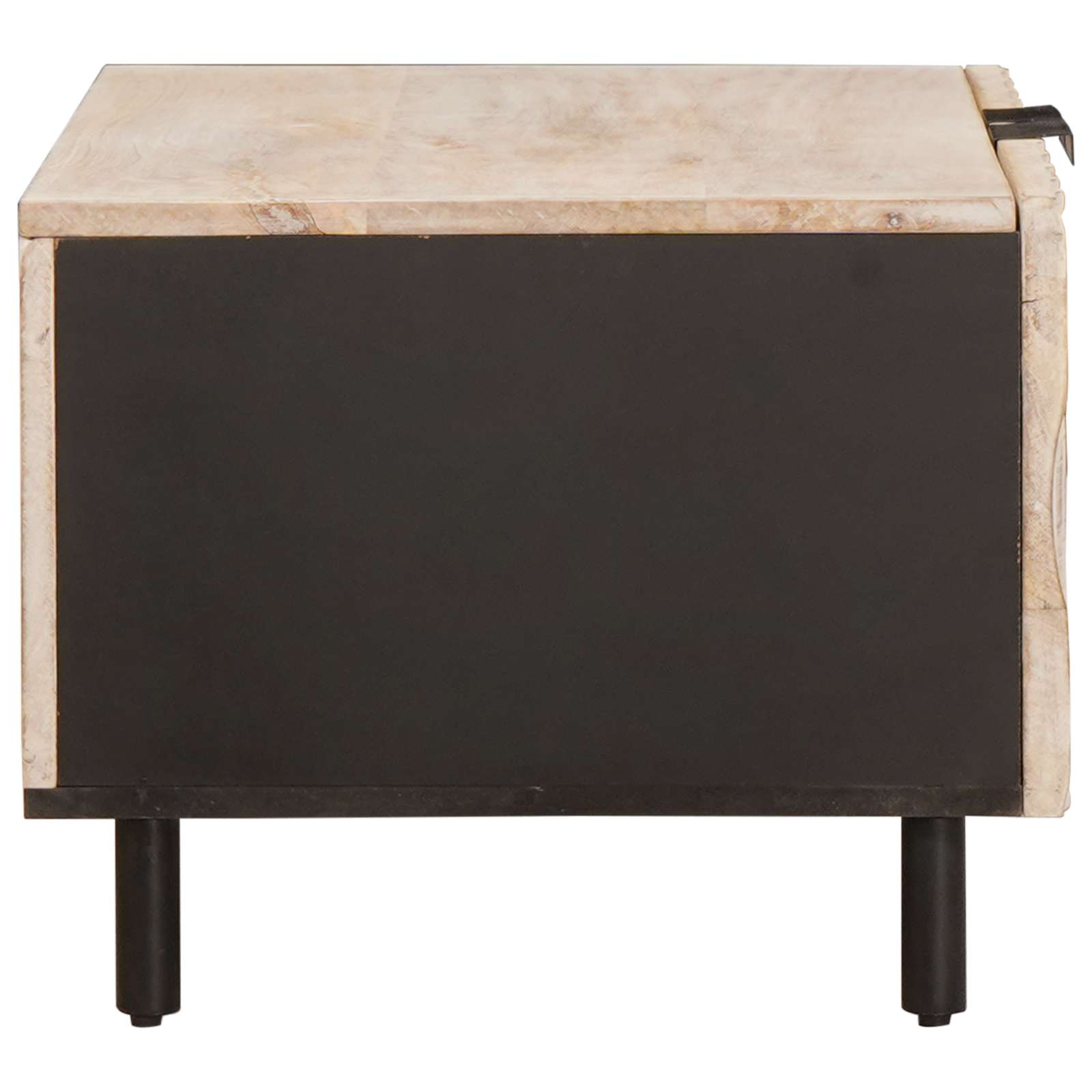 Masă de cafea Alb 80 x 50 x 40 cm Lemn de mango solid GartenMobel Dekor