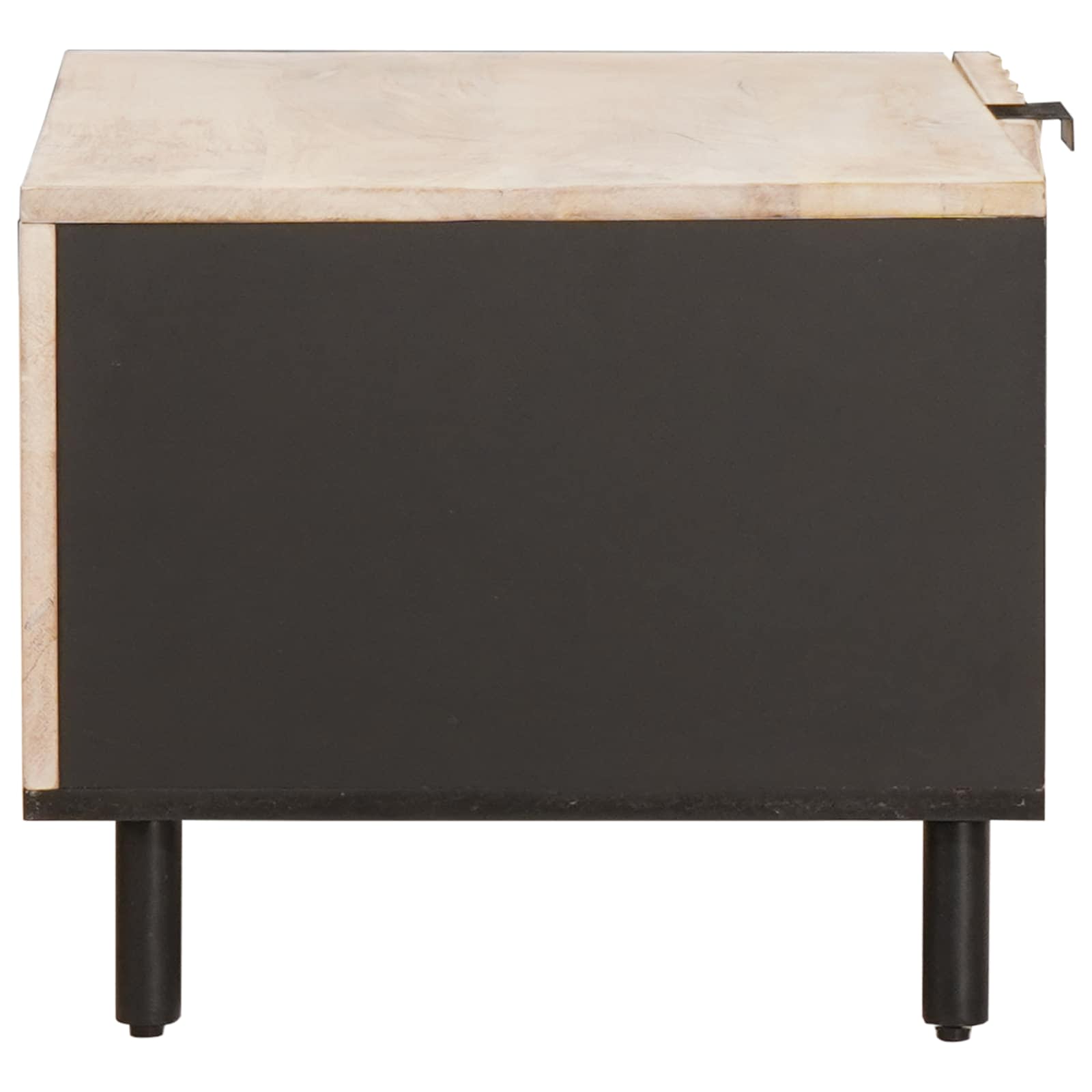 Masă de cafea Alb 80 x 50 x 40 cm Lemn de mango solid GartenMobel Dekor