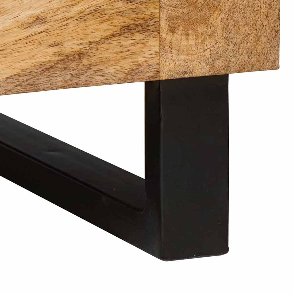 Masă de cafea natural 80 x 50 x 40 cm Lemn de mango solid GartenMobel Dekor