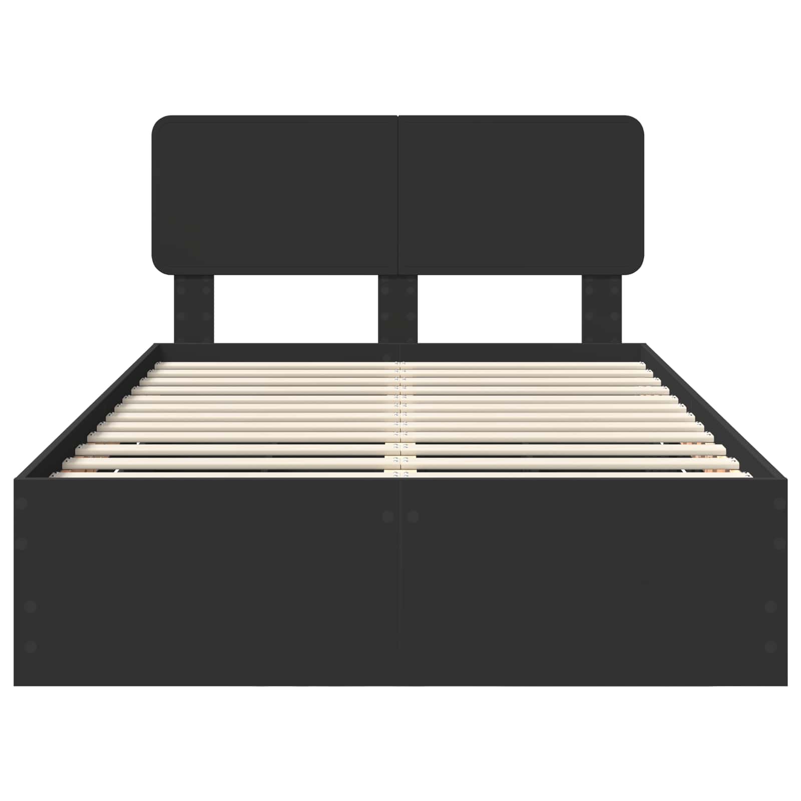 Cadru de pat cu sertar Negru 120 x 200 cm Lemn Ingineresc GartenMobel Dekor