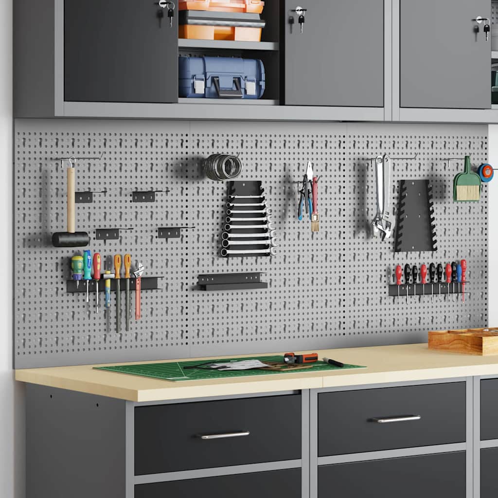 Bancă de depozitare 3 pcs Gri 150 x 1 x 60 cm GartenMobel Dekor