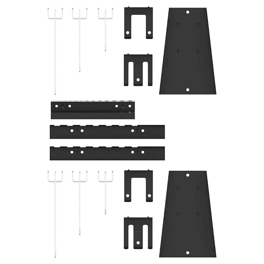 Bancă de depozitare 3 pcs Gri 150 x 1 x 80 cm GartenMobel Dekor