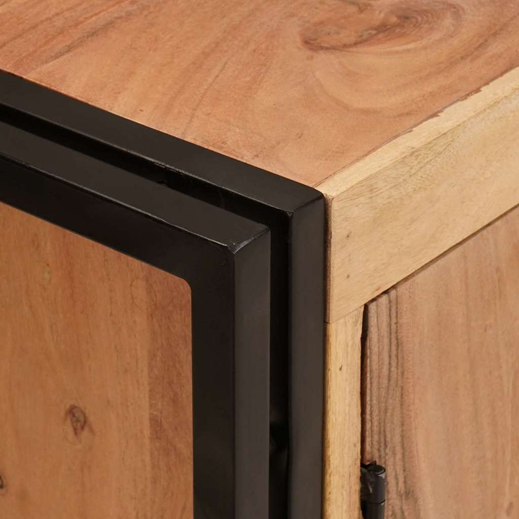 Dulap pentru chiuvetă de baie Lemn masiv de acacia și fier GartenMobel Dekor