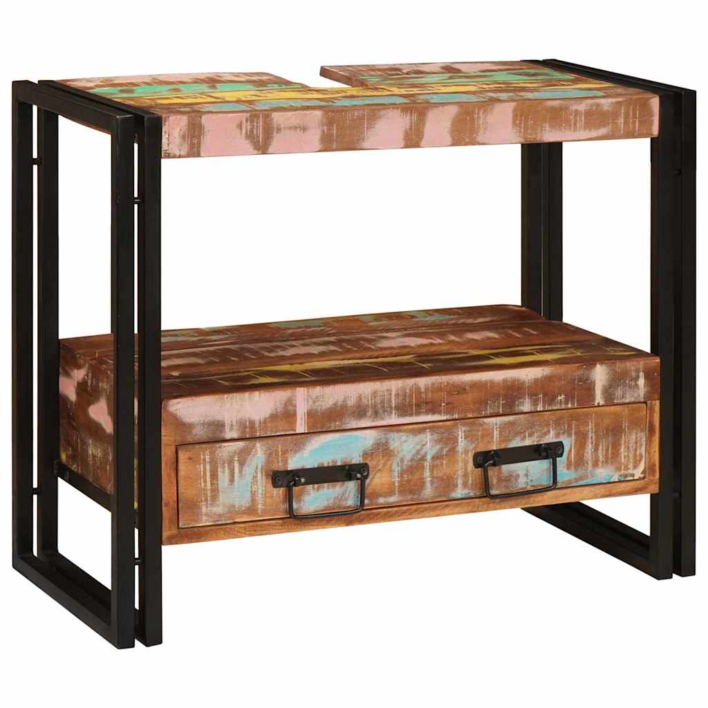 Dulap pentru chiuvetă de baie Lemn masiv recuperat și fier GartenMobel Dekor