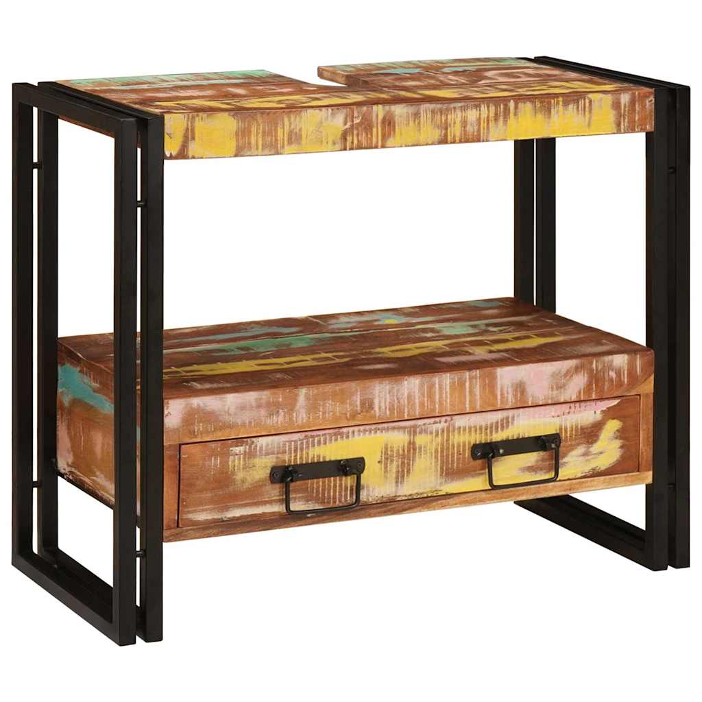 Dulap pentru chiuvetă de baie Lemn masiv recuperat și fier GartenMobel Dekor