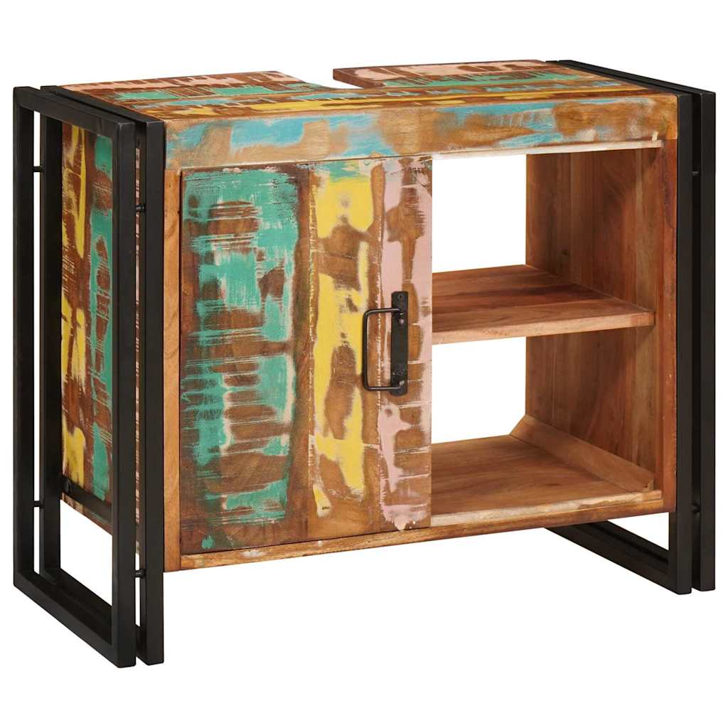 Dulap pentru chiuvetă de baie Lemn masiv recuperat și fier GartenMobel Dekor