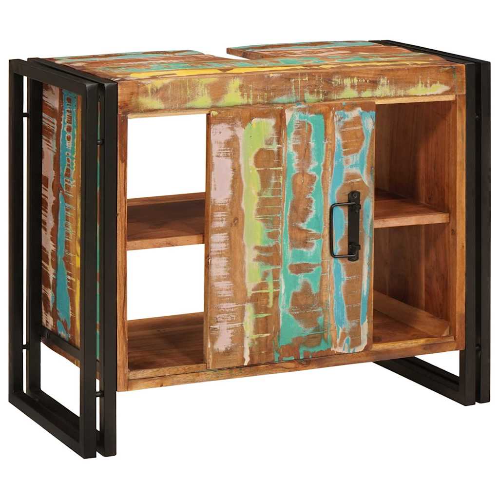 Dulap pentru chiuvetă de baie Lemn masiv recuperat și fier GartenMobel Dekor