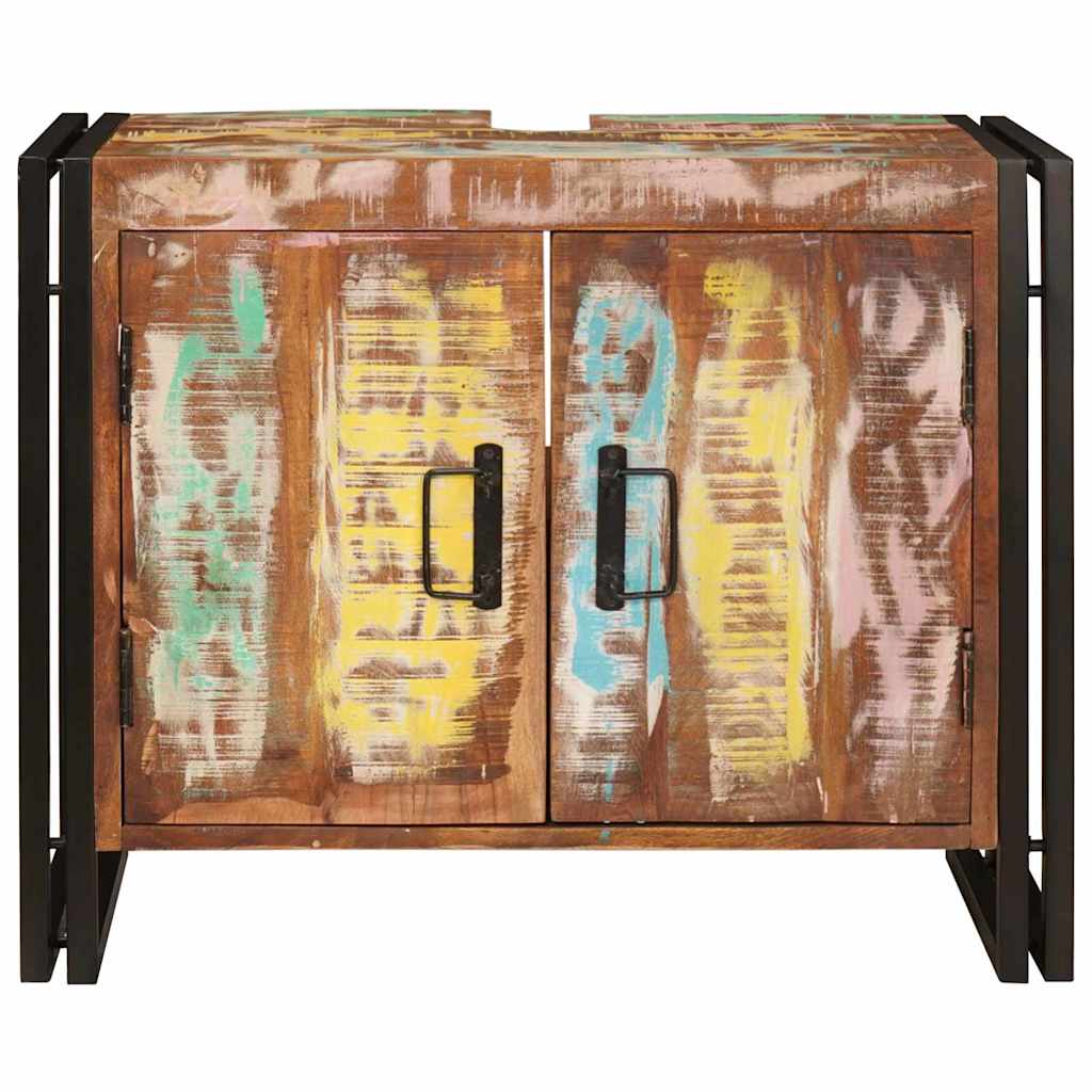 Dulap pentru chiuvetă de baie Lemn masiv recuperat și fier GartenMobel Dekor