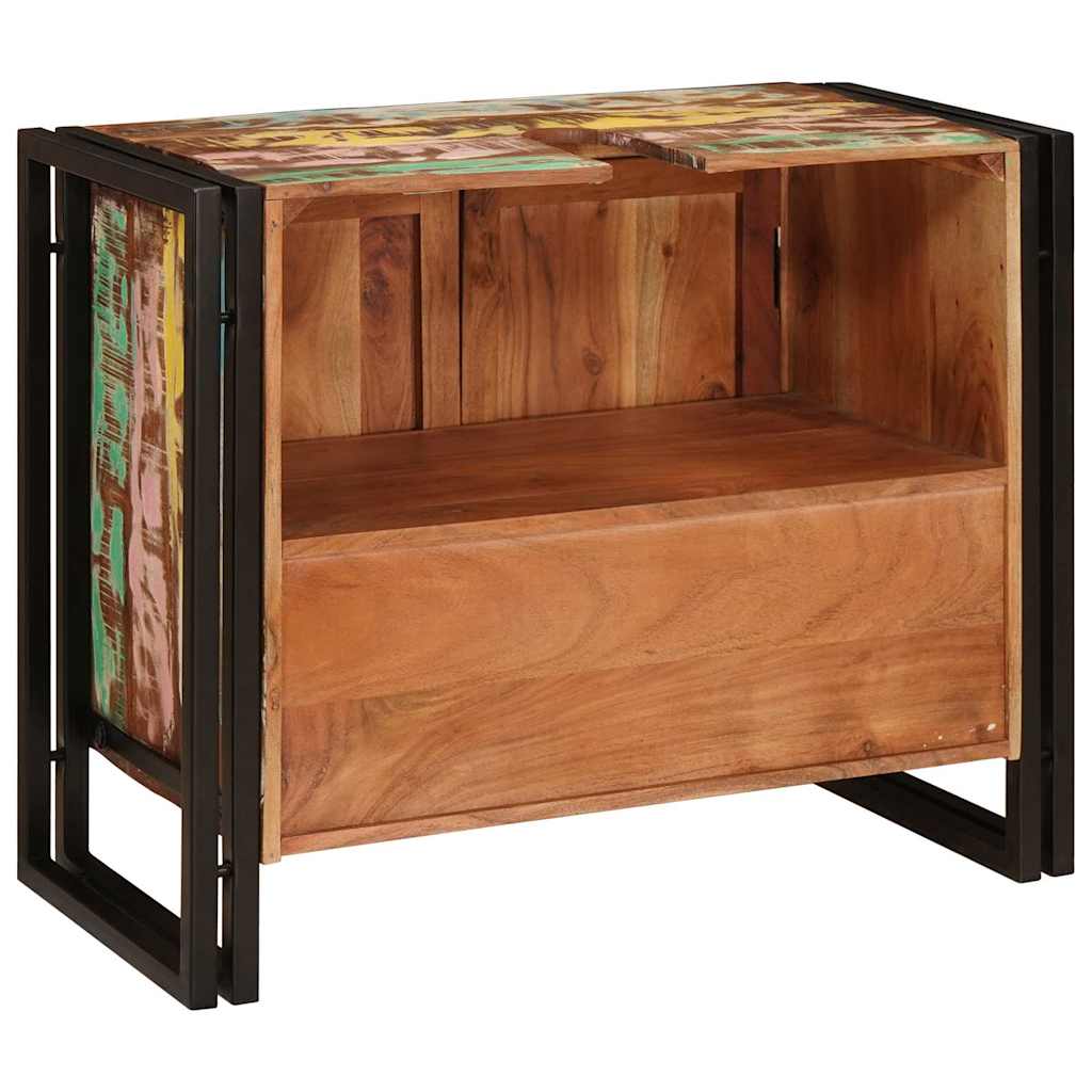 Dulap pentru chiuvetă de baie Lemn masiv recuperat și fier GartenMobel Dekor