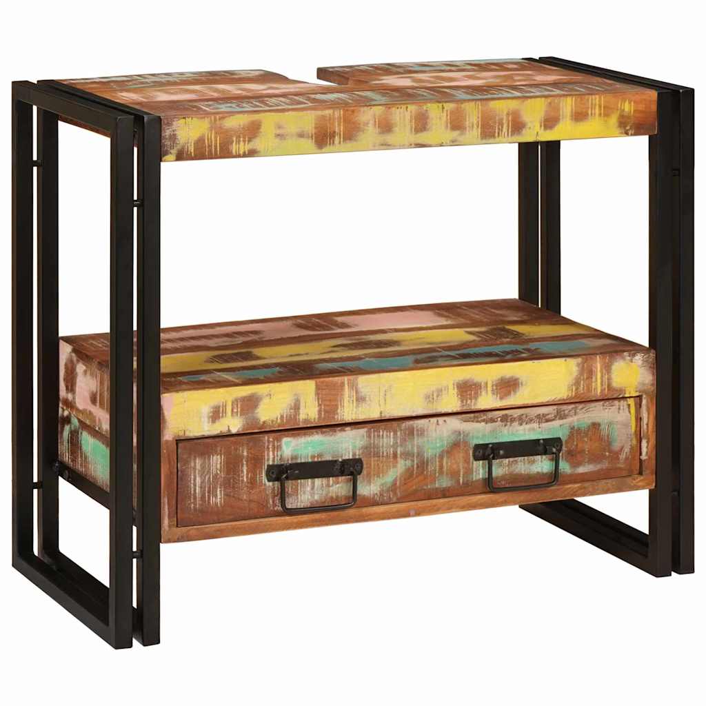 Dulap pentru chiuvetă de baie Lemn masiv recuperat și fier GartenMobel Dekor