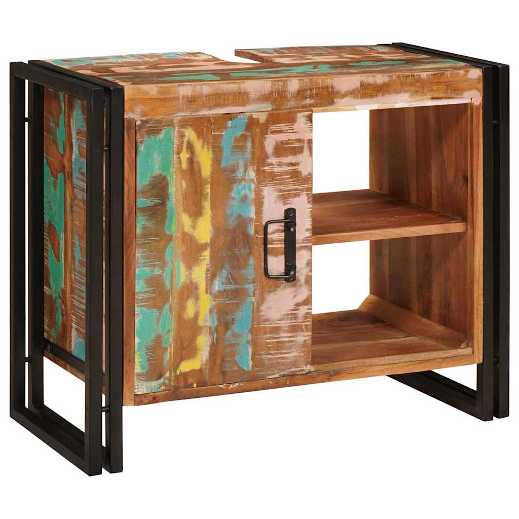 Dulap pentru chiuvetă de baie Lemn masiv recuperat și fier GartenMobel Dekor