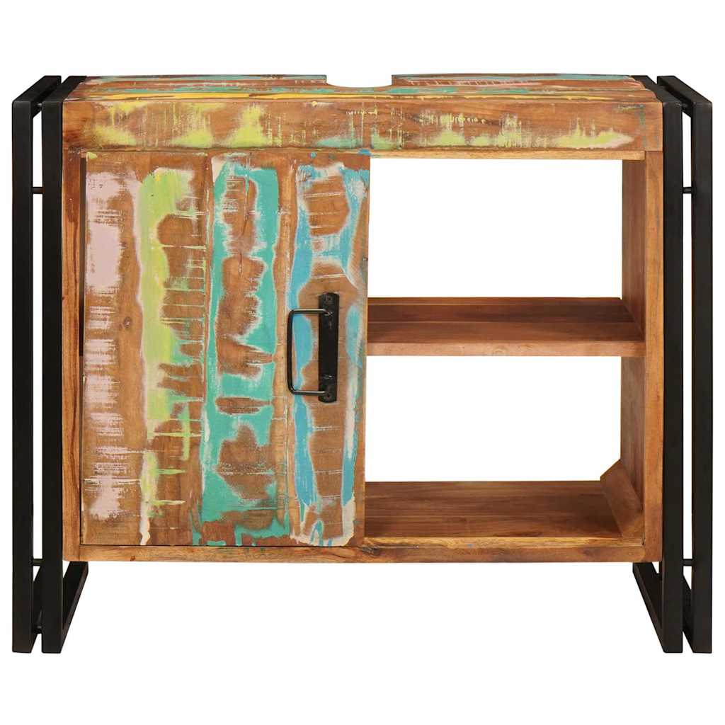 Dulap pentru chiuvetă de baie Lemn masiv recuperat și fier GartenMobel Dekor