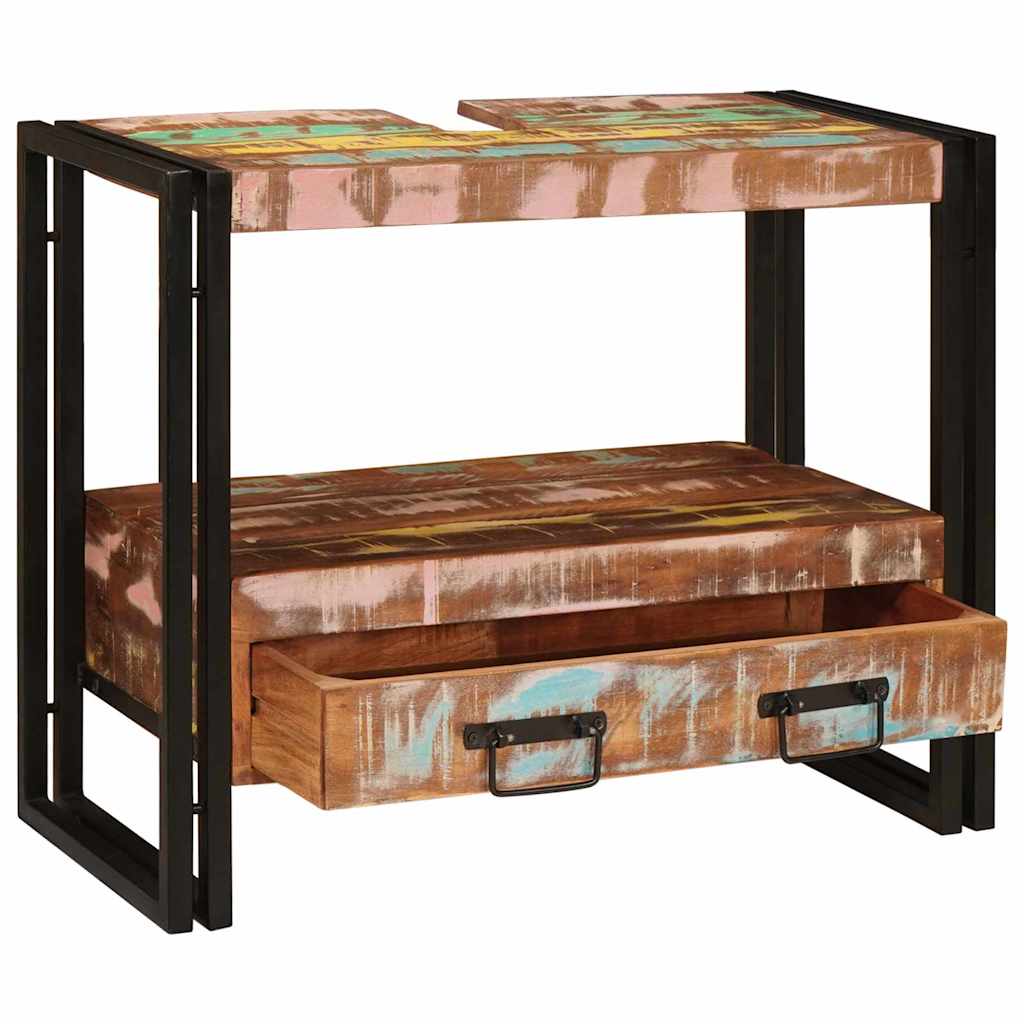 Dulap pentru chiuvetă de baie Lemn masiv recuperat și fier GartenMobel Dekor