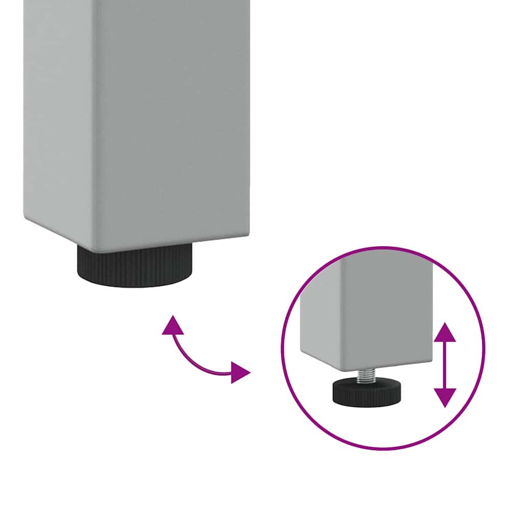Masă de lucru Gri 100 x 55 x 85 cm Oțel și lemn ingineresc GartenMobel Dekor