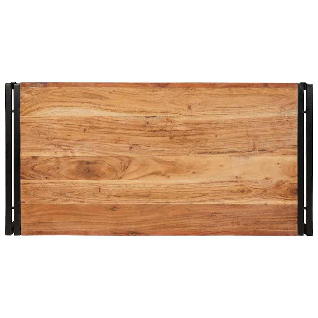 Raft pentru baie 100 x 50 x 23 cm Lemn masiv de mango și fier GartenMobel Dekor