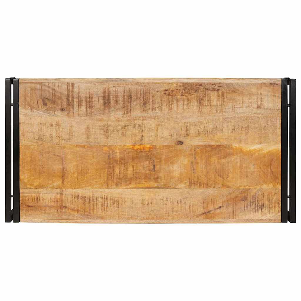 Raft pentru baie 100 x 50 x 23 cm Lemn masiv de mango și fier GartenMobel Dekor