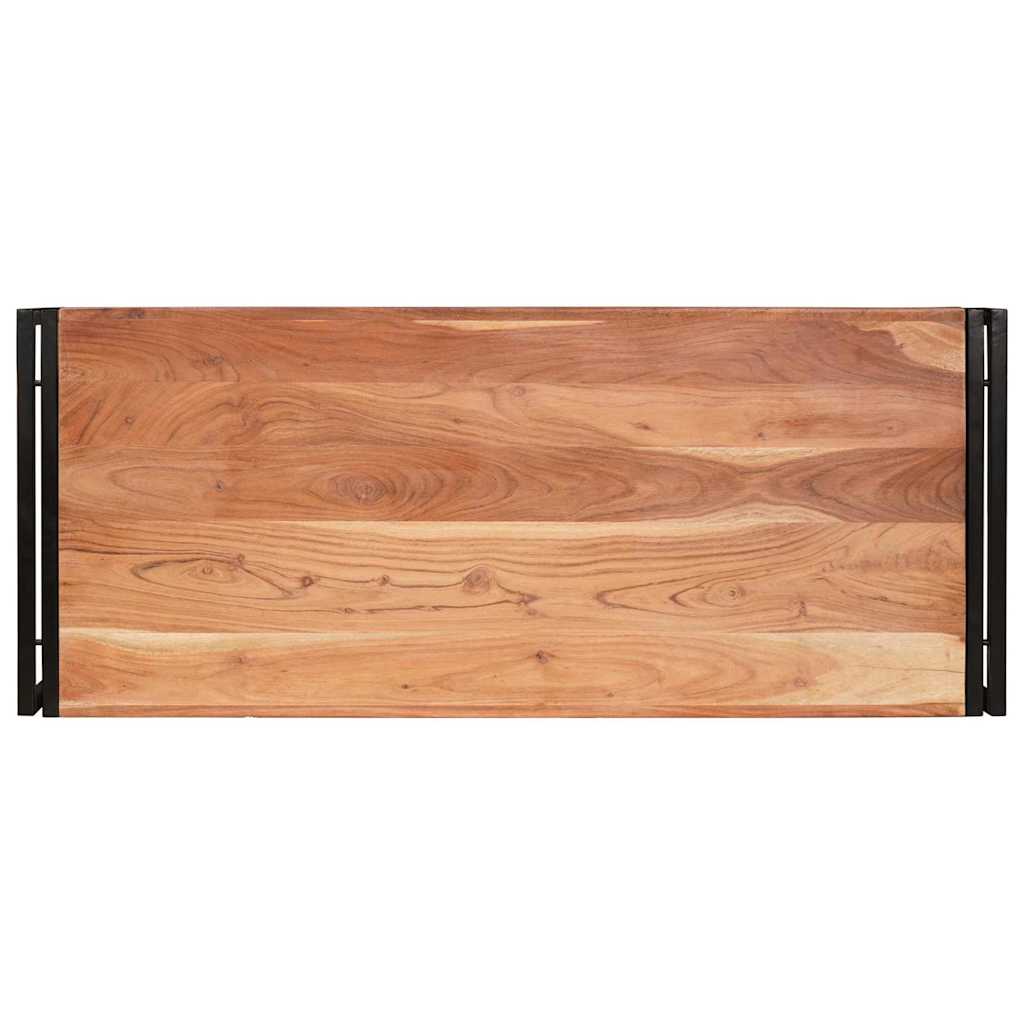 Raft pentru baie 120 x 50 x 23 cm Lemn masiv de mango și fier GartenMobel Dekor