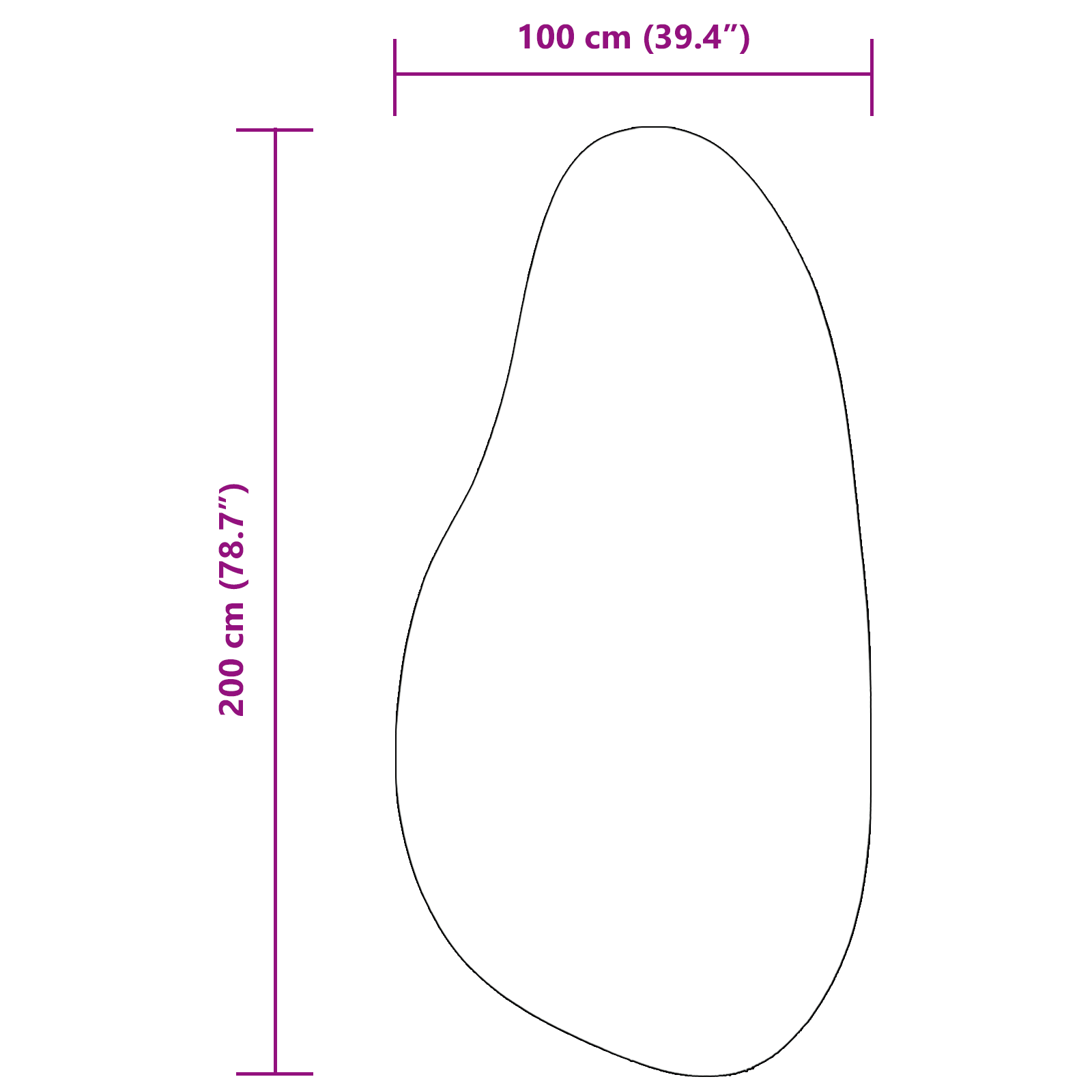 Covor HUARTE Gri 100 x 200 cm Poliester GartenMobel Dekor
