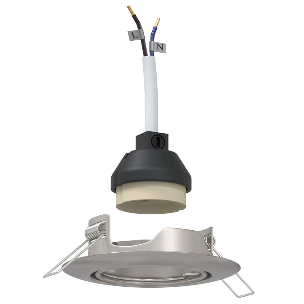 Spotlights 24 pcs Argintiu 9 x 9 cm Metal GartenMobel Dekor