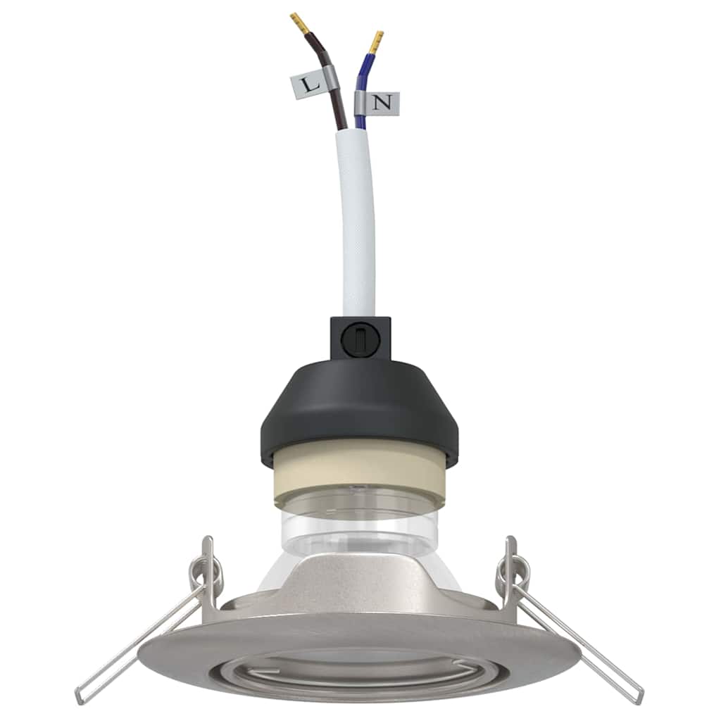 Spotlights 24 pcs Argintiu 9 x 9 cm Metal GartenMobel Dekor