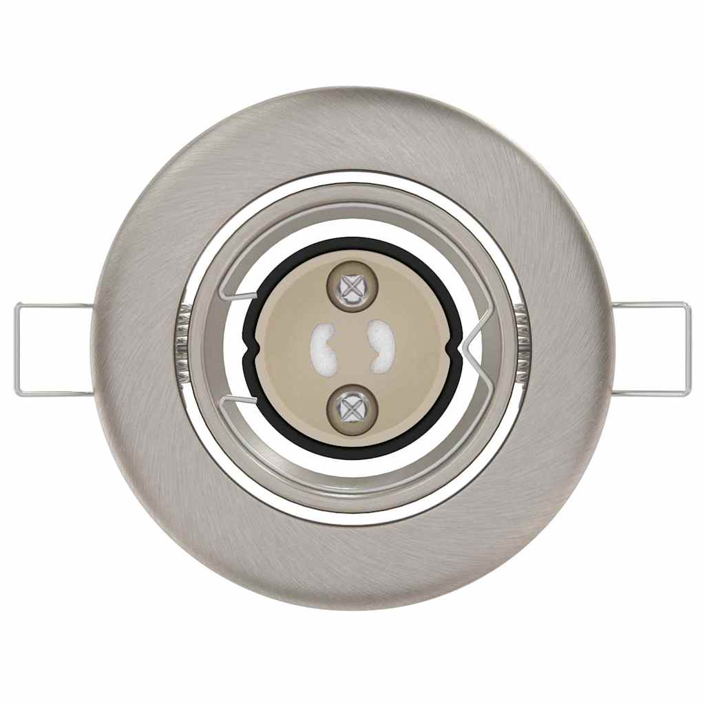 Spotlights 24 pcs Argintiu 9 x 9 cm Metal GartenMobel Dekor