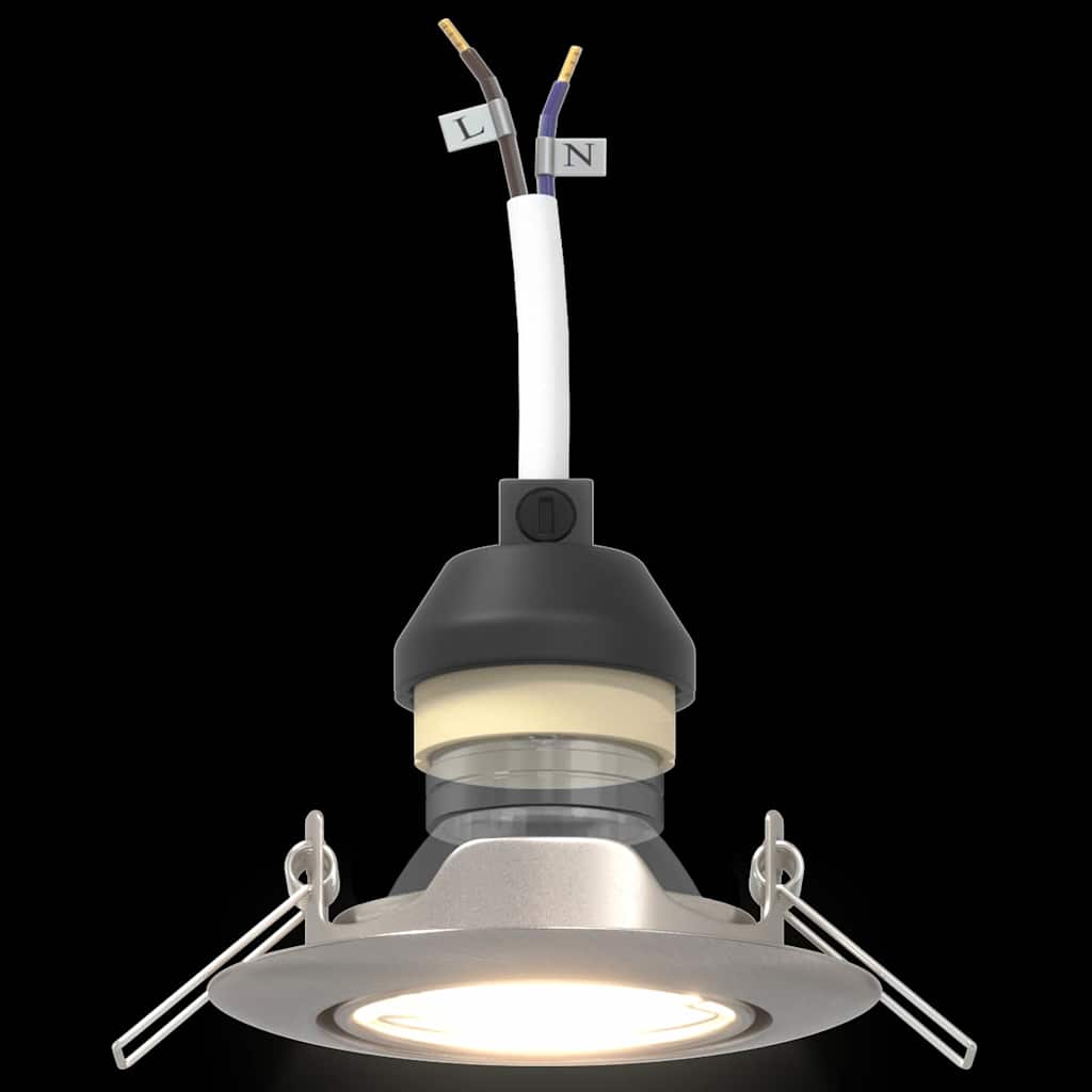 Spotlights 24 pcs Argintiu 9 x 9 cm Metal GartenMobel Dekor