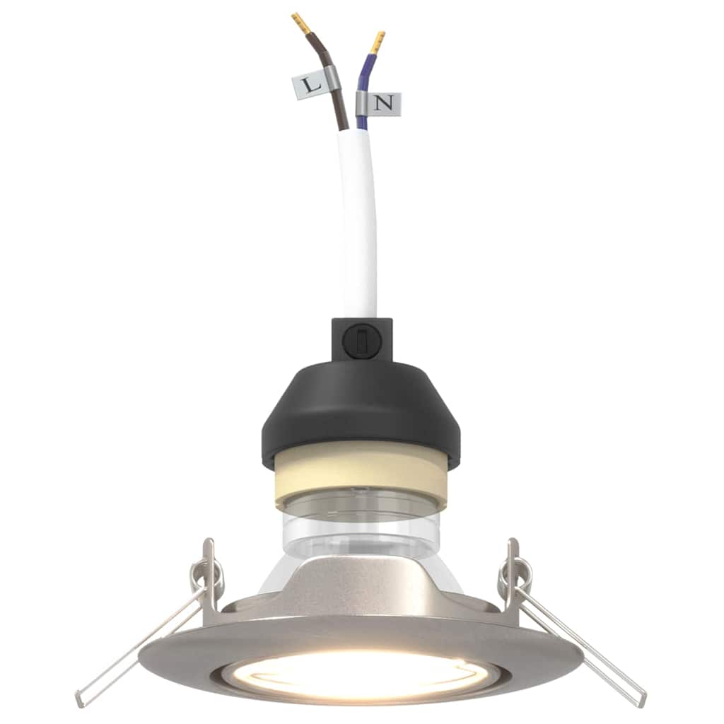 Spotlights 24 pcs Argintiu 9 x 9 cm Metal GartenMobel Dekor