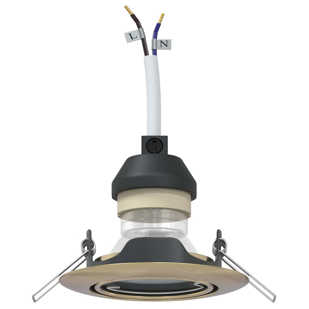 Spotlights cu lumina reflectoarelor 12 pcs Alamă 9 x 9 cm Metal GartenMobel Dekor