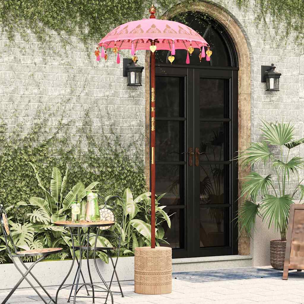 Parasol Balinez Roz 95 x 95 x 260 cm GartenMobel Dekor
