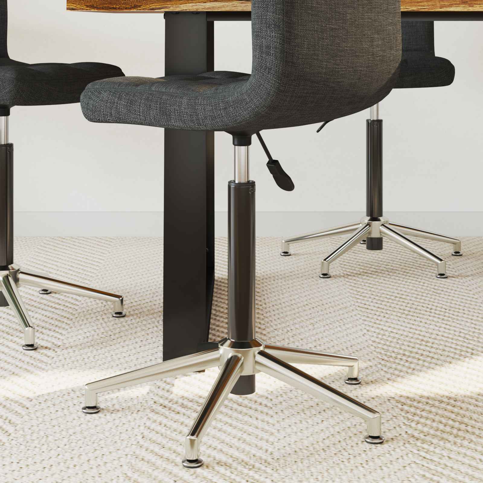 Cilindru de Gaz pentru Scaun de Birou Negru 21,5 cm Fier GartenMobel Dekor