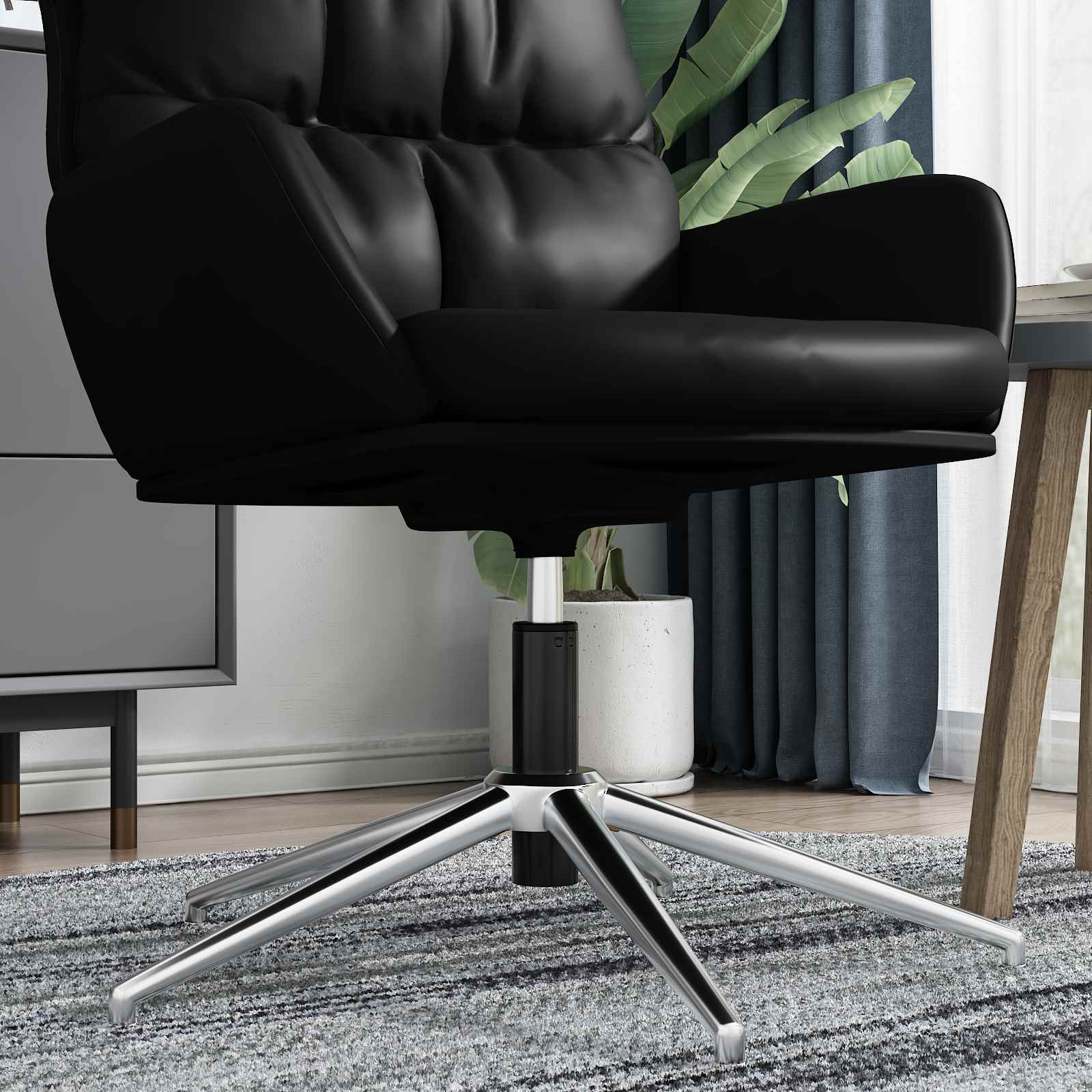 Cilindru de Gaz pentru Scaun de Birou Negru 9 cm Fier GartenMobel Dekor