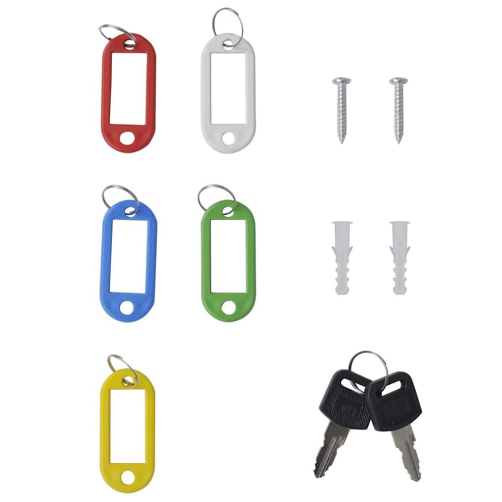 Cutie pentru chei cu blocare Alb 20 x 7.5 x 25 cm Oțel GartenMobel Dekor