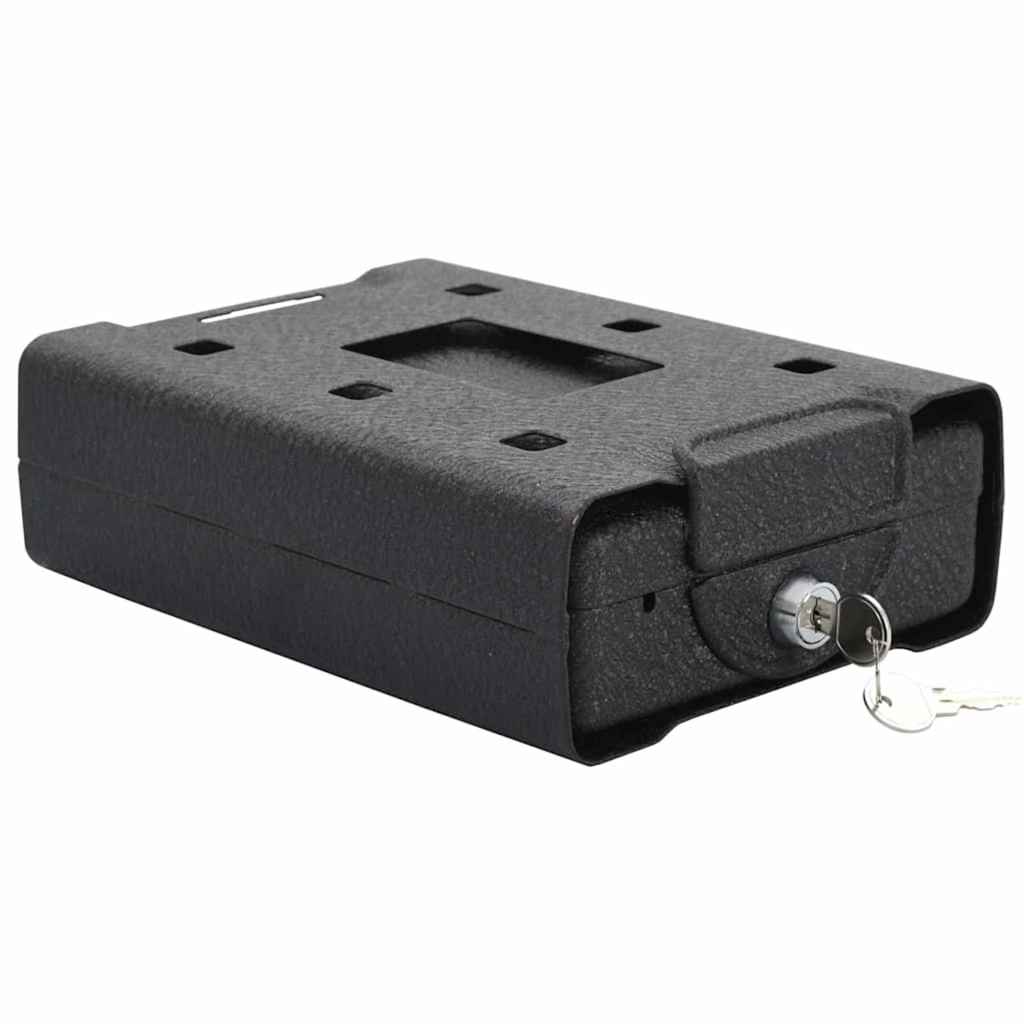Seif pentru mașină cu blocare Negru 21.8 x 16 x 7 cm Oțel GartenMobel Dekor