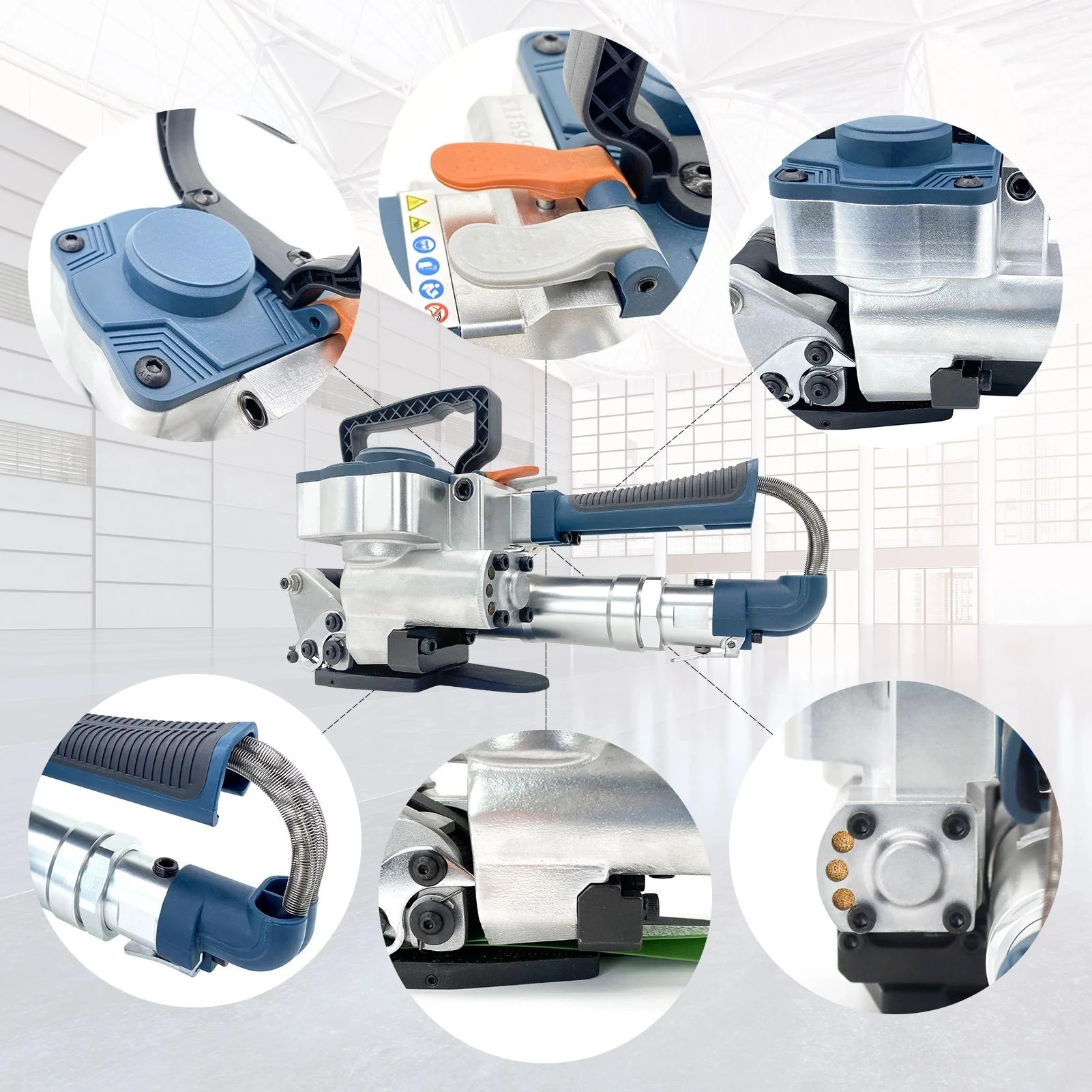 Aparat pneumatic de legat banda pp/pet, latime 12-16.5 mm, forta mare intindere 3500n MultiMark GlobalProd