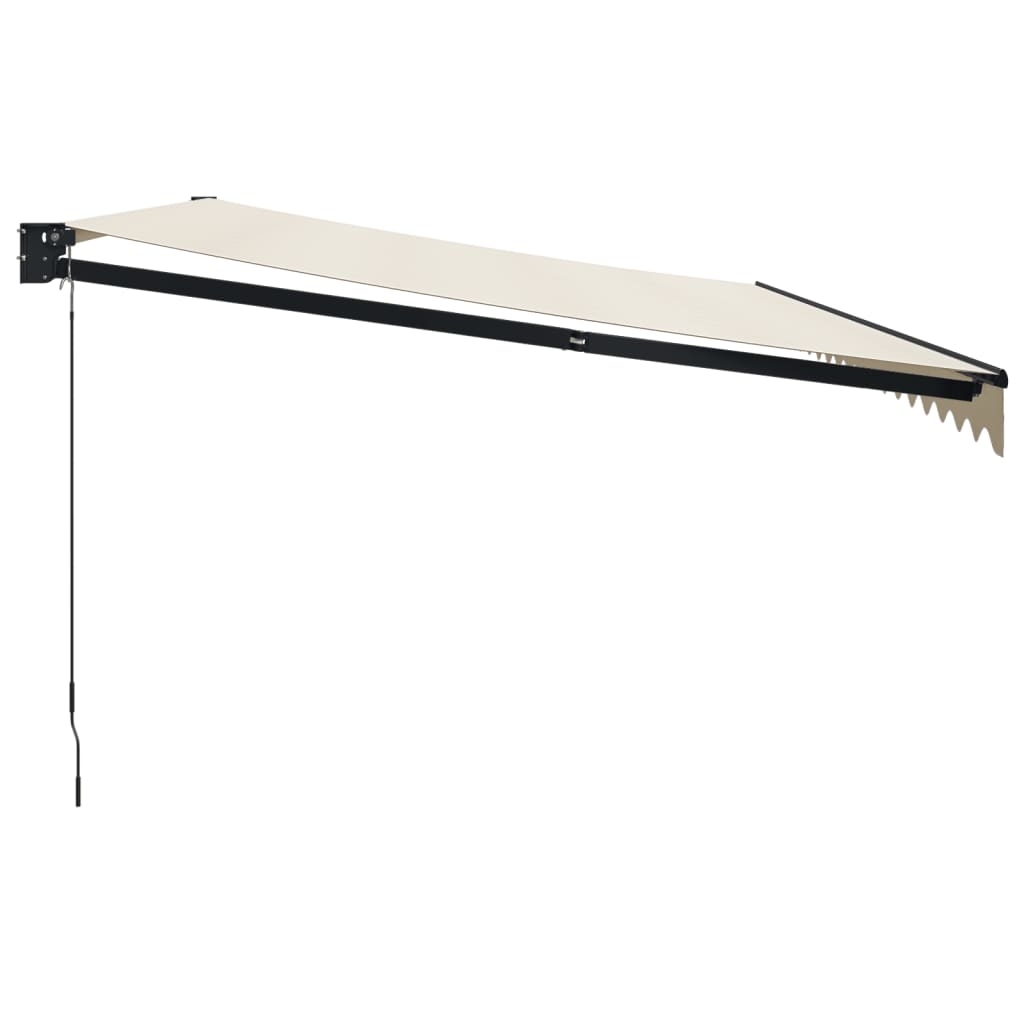 Copertină retractabilă, crem, 5x3 m, textil și aluminiu GartenMobel Dekor