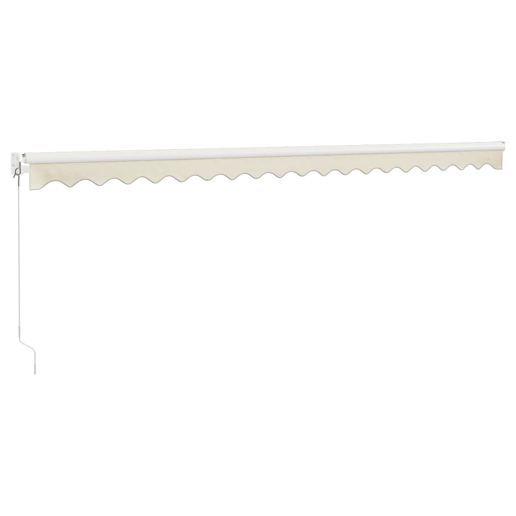 Copertină retractabilă, crem, 5x3 m, textil și aluminiu GartenMobel Dekor