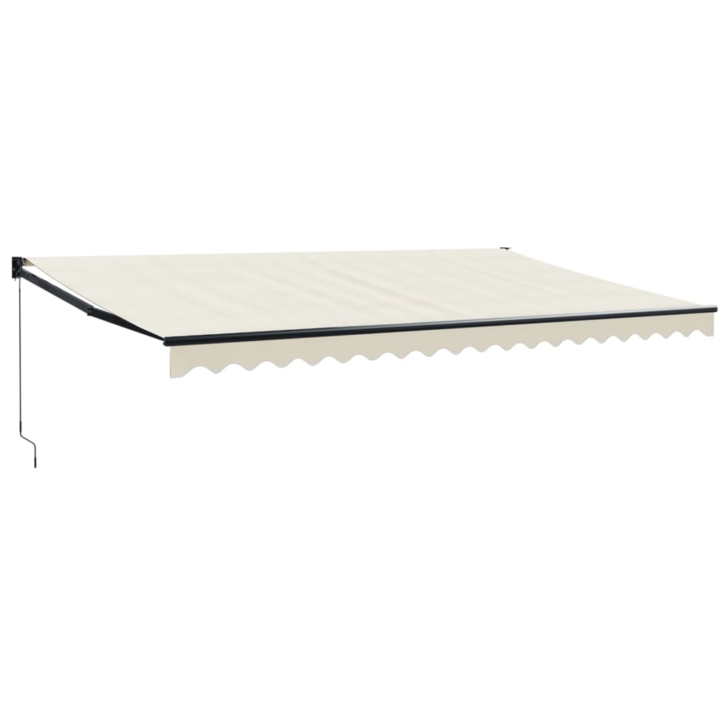 Copertină retractabilă, crem, 5x3 m, textil și aluminiu GartenMobel Dekor
